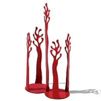 Designed by Emma Silvestris. This paper cup holder is an interesting addition to the Mediterraneo line, with its successful and original open work design. The cup holder has three branches in 2 mm-thick laser perforated stainless steel, designed to hold a column of stacked cups in place. The cup holder is suitable for medium and large cups. The steel supports are placed fairly widely apart leaving plenty of space for you to slide your hand in to take a cup. The cup holder is made by welding the vertical branches to the metal sheet base. Designed by Emma Silvestris. This paper cup holder is an interesting addition to the Mediterraneo line, with its successful and original open work design. The cup holder has three branches in 2 mm-thick laser perforated stainless steel, designed to hold a column of stacked cups in place. The cup holder is suitable for medium and large cups. The steel supports are placed fairly widely apart leaving plenty of space for you to slide your hand in to take a cup. The cup holder is made by welding the vertical branches to the metal sheet base.