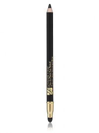 Stay-true color. Hours and hours of wear. Double Wear Stay-in-Place Eye Pencil lines and defines with smooth, even color that looks fresh all day. Wears for 12 hours, sets in seconds. Double-ended tool has smudger on one end, color on the other. Lightweight, creamy formula glides on effortlessly. Rich, stay-true color won't feather or bleed. Stay-true color. Hours and hours of wear. Double Wear Stay-in-Place Eye Pencil lines and defines with smooth, even color that looks fresh all day. Wears for 12 hours, sets in seconds. Double-ended tool has smudger on one end, color on the other. Lightweight, creamy formula glides on effortlessly. Rich, stay-true color won't feather or bleed.