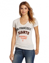 MLB San Francisco Giants City Pretty Short Sleeve Deep V-Neck Confetti Flecked Tee Women's MLB San Francisco Giants City Pretty Short Sleeve Deep V-Neck Confetti Flecked Tee Women's