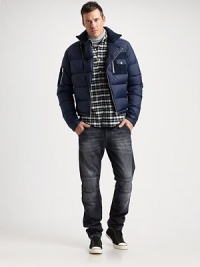 All the worn-in character of your favorite denim, remade this season with stitched knee detail that recalls last season's ski pants. Five-pocket style Stitched knee detail Inseam, about 34 Cotton Machine wash Imported All the worn-in character of your favorite denim, remade this season with stitched knee detail that recalls last season's ski pants. Five-pocket style Stitched knee detail Inseam, about 34 Cotton Machine wash Imported