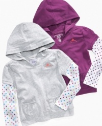 Layer up. She can pull on this hooded layered henley from So Jenni to cuddle up in when the temperature drops. Layer up. She can pull on this hooded layered henley from So Jenni to cuddle up in when the temperature drops.