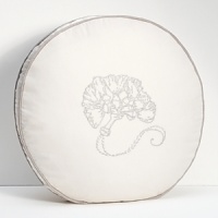Embellished with an embroidered tassel in the center, this pillow is tailored to style in any modern setting. Embellished with an embroidered tassel in the center, this pillow is tailored to style in any modern setting.