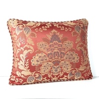 A rich damask pattern in camel, tawny brown and charcoal adorns a cinnamon ground on this resplendent Waterford sham. Variegated yarns and multiple weave techniques infuse the Hamilton collection's smooth sateen background with luxe texture. A rich damask pattern in camel, tawny brown and charcoal adorns a cinnamon ground on this resplendent Waterford sham. Variegated yarns and multiple weave techniques infuse the Hamilton collection's smooth sateen background with luxe texture.