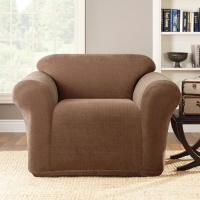 Sure Fit Stretch Metro 1-Piece Chair Slipcover, Brown Sure Fit Stretch Metro 1-Piece Chair Slipcover, Brown