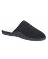 These stylish clog slippers for men with a center vamp stitch look and feel amazing. This pair of men's house shoes from Isotoner also features a soft micro-suede outer, a warm fleece inner, and a sherpasoft-lined footbed. Machine washable. Imported.