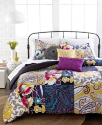Paisleys, florals and flourishes, oh my! Your sleep space gets a wild new look with this Sunshine Patchwork duvet cover set, featuring an eclectic group of patterns in bright hues for a statement-making look. Pair with our assortment of decorative pillows. Paisleys, florals and flourishes, oh my! Your sleep space gets a wild new look with this Sunshine Patchwork duvet cover set, featuring an eclectic group of patterns in bright hues for a statement-making look. Pair with our assortment of decorative pillows.