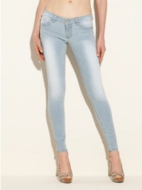 GUESS Power Skinny Jeans in Heron Blue Wash GUESS Power Skinny Jeans in Heron Blue Wash