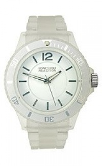 Kenneth Cole REACTION Women's RK4120 Transparent Clear White Analog Watch Kenneth Cole REACTION Women's RK4120 Transparent Clear White Analog Watch