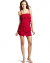 BCBGMAXAZRIA Women's Ginger Strapless Ruffled Tiered Dress