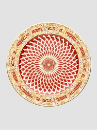 The House of Versace's beautiful porcelain collection is defined by warm crimson hues and ornate floral details. From the Bright Christmas CollectionPorcelain13 diameterHand washMade in Germany The House of Versace's beautiful porcelain collection is defined by warm crimson hues and ornate floral details. From the Bright Christmas CollectionPorcelain13 diameterHand washMade in Germany
