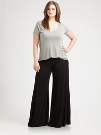 A comfortably chic take on a classic style, these pants are made from ultra-soft modal with a touch of stretch. Pair these wide-leg pants with your favorite tunic.Elasticized waistbandPull-on styleInseam, about 4492% modal/8% spandexDry cleanMade in USA A comfortably chic take on a classic style, these pants are made from ultra-soft modal with a touch of stretch. Pair these wide-leg pants with your favorite tunic.Elasticized waistbandPull-on styleInseam, about 4492% modal/8% spandexDry cleanMade in USA
