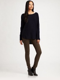Exaggerated hi-low hem, dropped shoulders and long dolman sleeves refresh this wool and cashmere boatneck. BoatneckDropped shouldersLong dolman sleevesHi-low hem hits below the hips70% wool/30% cashmereDry cleanImportedModel shown is 5'10 (177cm) wearing US size Small. Exaggerated hi-low hem, dropped shoulders and long dolman sleeves refresh this wool and cashmere boatneck. BoatneckDropped shouldersLong dolman sleevesHi-low hem hits below the hips70% wool/30% cashmereDry cleanImportedModel shown is 5'10 (177cm) wearing US size Small.
