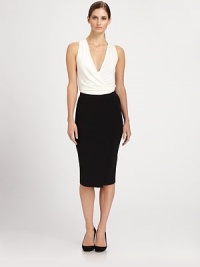 Superfine stretch jersey, tailored in a flattering wrap-front style.Surplice necklineSleevelessFront gathersViscose/rayon/elastaneDry cleanImported of Italian fabricModel shown is 5'10 (177cm) wearing US size Small.This style runs true to size. We recommend ordering your usual size for a standard fit. Superfine stretch jersey, tailored in a flattering wrap-front style.Surplice necklineSleevelessFront gathersViscose/rayon/elastaneDry cleanImported of Italian fabricModel shown is 5'10 (177cm) wearing US size Small.This style runs true to size. We recommend ordering your usual size for a standard fit.