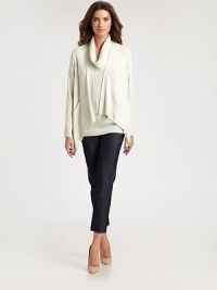 This finely rib-knit wool blend topper features a fluidly draped cut, accented by two patch pockets.Open frontPatch pocketsLong sleevesAsymmetrical neckline54% wool/46% rayonDry cleanImported of domestic fabricModel shown is 5'10 (177cm) wearing US size Small. This finely rib-knit wool blend topper features a fluidly draped cut, accented by two patch pockets.Open frontPatch pocketsLong sleevesAsymmetrical neckline54% wool/46% rayonDry cleanImported of domestic fabricModel shown is 5'10 (177cm) wearing US size Small.