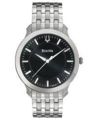 A handsome dress watch in silver and black, by Bulova. A handsome dress watch in silver and black, by Bulova.