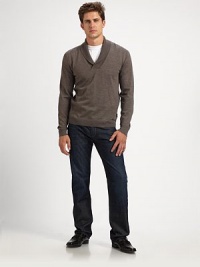 Simple elegance defines this smooth v-neck pullover crafted in superior wool.V-neckRibbed collar, cuffs and hemWoolMachine washImported Simple elegance defines this smooth v-neck pullover crafted in superior wool.V-neckRibbed collar, cuffs and hemWoolMachine washImported
