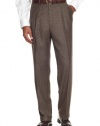 Lauren By Ralph Lauren Mens Brown Houndstooth Dress Pants Double Pleated