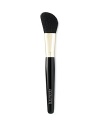 A specially designed puff with texture that molds and conforms as needed to pick up, hold and apply powder.