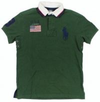 Polo Ralph Lauren Custom-Fit Big Pony Flag Rugby (Medium, Regent Green)