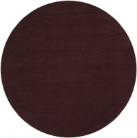Area Rug 8x8 Round Solid/Striped Burgundy Color - Surya Mystique Rug from RugPal Area Rug 8x8 Round Solid/Striped Burgundy Color - Surya Mystique Rug from RugPal