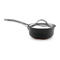 This Nouvelle cookware collection from Anolon features hard-anodized construction in a versatile, elegant shape for perfectly even heating and exceptional cooking performance. Each piece is designed with a double full cap base with a copper core for optimum heat control, and two layers of ultradurable aluminum. A magnetized stainless-steel base makes the cookware suitable for all stovetops, including induction. Restaurant-tested Autograph® 2 nonstick interiors ensure easy, clean release, and cast stainless-steel handles secured with sturdy dual rivets make each piece easy to maneuver and transport. This Nouvelle cookware collection from Anolon features hard-anodized construction in a versatile, elegant shape for perfectly even heating and exceptional cooking performance. Each piece is designed with a double full cap base with a copper core for optimum heat control, and two layers of ultradurable aluminum. A magnetized stainless-steel base makes the cookware suitable for all stovetops, including induction. Restaurant-tested Autograph® 2 nonstick interiors ensure easy, clean release, and cast stainless-steel handles secured with sturdy dual rivets make each piece easy to maneuver and transport.
