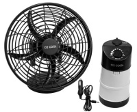 O2 Cool Portable Tent Fan with Emergency Device Charger and Auto Adapter O2 Cool Portable Tent Fan with Emergency Device Charger and Auto Adapter