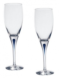 Orrefors Intermezzo Blue Claret Glasses, Set of 2