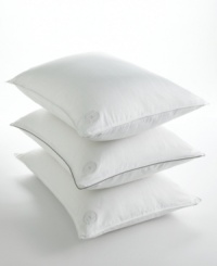 Perfect for back sleepers, the Primaloft Density medium pillow from Hotel Collection provides just the right amount of firm support. Featuring patented Primaloft fill designed for softness, breathability and water resistance. Also features a woven damask cover of 100% cotton in a soft, 400 thread count. Perfect for back sleepers, the Primaloft Density medium pillow from Hotel Collection provides just the right amount of firm support. Featuring patented Primaloft fill designed for softness, breathability and water resistance. Also features a woven damask cover of 100% cotton in a soft, 400 thread count.