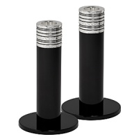 This new collection from bridal favorite Vera Wang updates the designer's popular With Love collection in striking black enamel and silver. Featuring a geometric design, it is at once Art Deco-inspired and thoroughly modern. This new collection from bridal favorite Vera Wang updates the designer's popular With Love collection in striking black enamel and silver. Featuring a geometric design, it is at once Art Deco-inspired and thoroughly modern.