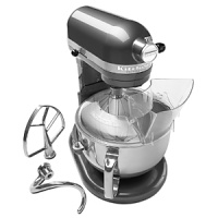 Designed for the home baker with a professional mindset, this versatile stand mixer contains everything you need to mix dough faster and better. Components include wire whip, burnished flat beater, pouring shield and PowerKnead™ spiral dough hook, which replicates hand-kneading to handle 20% more dough than previous models. One-year limited warranty. Qualifies for Rebate Designed for the home baker with a professional mindset, this versatile stand mixer contains everything you need to mix dough faster and better. Components include wire whip, burnished flat beater, pouring shield and PowerKnead™ spiral dough hook, which replicates hand-kneading to handle 20% more dough than previous models. One-year limited warranty. Qualifies for Rebate