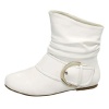 Top Moda Pad-52 White Leather Ankle Booties, Size: 8.5 (M) US [Apparel]