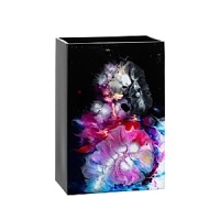 Åsa Jungnelius brings pure artistry to these spectacular vases from Kosta Boda. Each piece is laid in vibrant paint for a unique and colorful abstraction that complements the austere and opaque black glass. Designed to accommodate standard A5 printing paper, the vase provides function in addition to its scintillating form. Åsa Jungnelius brings pure artistry to these spectacular vases from Kosta Boda. Each piece is laid in vibrant paint for a unique and colorful abstraction that complements the austere and opaque black glass. Designed to accommodate standard A5 printing paper, the vase provides function in addition to its scintillating form.
