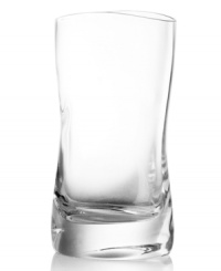 With a curved edge and heavy base, River highball glasses flow and catch the light like water in luminous crystal from Nambe drinkware. With a curved edge and heavy base, River highball glasses flow and catch the light like water in luminous crystal from Nambe drinkware.