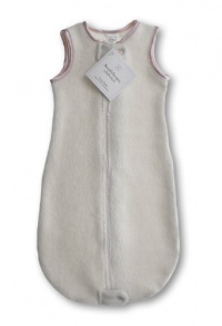 Swaddledesigns Organic Zzzipme Sack Eco Fleece with Color Trim, Natural/Pink, 6-12 Months Swaddledesigns Organic Zzzipme Sack Eco Fleece with Color Trim, Natural/Pink, 6-12 Months
