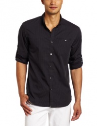 Calvin Klein Sportswear Men's Long Sleeve Rollup Gingham Woven Calvin Klein Sportswear Men's Long Sleeve Rollup Gingham Woven