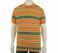 Polo Ralph Lauren Classic-Fit Muted Stripe Classic Orange Polo (Large) Polo Ralph Lauren Classic-Fit Muted Stripe Classic Orange Polo (Large)