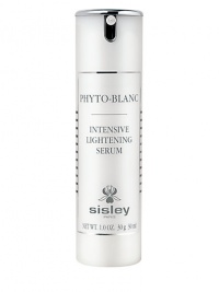 Created by Sisley research, Phyto-Blanc Intensive Lightening Serum has been formulated to effectively combat the appearance of dark spots, reducing their intensity to gradually reveal the skin's natural radiance. Skin is soft, supple and moisturized. Complexion is luminous and flawlessly even. Lightweight and fluid, this serum does not stick and is instantly absorbed, leaving a sensation of softness and well-being on the skin. Created by Sisley research, Phyto-Blanc Intensive Lightening Serum has been formulated to effectively combat the appearance of dark spots, reducing their intensity to gradually reveal the skin's natural radiance. Skin is soft, supple and moisturized. Complexion is luminous and flawlessly even. Lightweight and fluid, this serum does not stick and is instantly absorbed, leaving a sensation of softness and well-being on the skin.