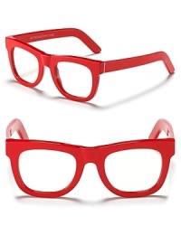 Look casually cool in these thick red frames from Super.