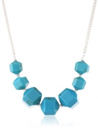 Kenneth Cole New York Urban Naturals Turquoise Geometric Bead Necklace, 21