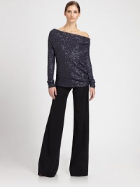 Fluid crepe double-jersey, tailored in a pull-on wide-legged style.Self waistbandWide legInseam, about 38Viscose/polyamide/elastaneDry cleanImported of Italian fabricModel shown is 5'10 (177cm) wearing US size Small. Fluid crepe double-jersey, tailored in a pull-on wide-legged style.Self waistbandWide legInseam, about 38Viscose/polyamide/elastaneDry cleanImported of Italian fabricModel shown is 5'10 (177cm) wearing US size Small.