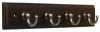 Liberty Hardware RPSR4AZ-210-D 9-Inch 4 Hook Key Rail/Rack, Espresso and Antique Iron