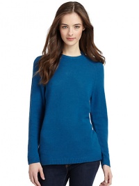 THE LOOKAsymmetrical roundneckPerforated detailsLong ribbed cuff sleevesRibbed hemTHE FITAbout 27 from shoulder to hemTHE MATERIALCashmereCARE & ORIGINDry cleanImportedModel shown is 5'10 (177cm) wearing US size Small. THE LOOKAsymmetrical roundneckPerforated detailsLong ribbed cuff sleevesRibbed hemTHE FITAbout 27 from shoulder to hemTHE MATERIALCashmereCARE & ORIGINDry cleanImportedModel shown is 5'10 (177cm) wearing US size Small.