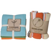 Now Designs Floursack Towel and Dishcloth Set of 6, Crush Now Designs Floursack Towel and Dishcloth Set of 6, Crush