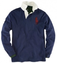 Polo Ralph Lauren Big & Tall Classic-fit Number Collar Big Pony Rugby, Navy Polo Ralph Lauren Big & Tall Classic-fit Number Collar Big Pony Rugby, Navy