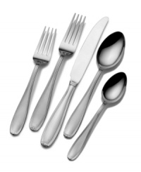 One great look that goes four ways, Linden flatware from Pfaltzgraff offers old-world refinement in a set made for every day. A teardrop shape, defined edge and graceful scroll detail complement a classic aesthetic. One great look that goes four ways, Linden flatware from Pfaltzgraff offers old-world refinement in a set made for every day. A teardrop shape, defined edge and graceful scroll detail complement a classic aesthetic.