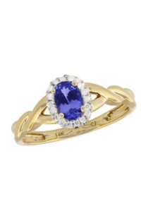 Effy Jewlery 14K Yellow Gold Tanzanite and Diamond Ring, .66 TCW Ring size 7 Effy Jewlery 14K Yellow Gold Tanzanite and Diamond Ring, .66 TCW Ring size 7