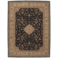 Nourison Rugs Heritage Hall Collection HE10 Black Round 8' x 8' Area Rug Nourison Rugs Heritage Hall Collection HE10 Black Round 8' x 8' Area Rug