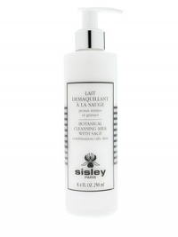 Botanical Cleansing Milk with Sage. Perfectly balanced facial cleansing milk free of harsh, drying ingredients works to thoroughly cleanse skin, dissolving makeup and dislodging impurities. Natural sage extract acts as a mild astringent to reduce excess oil, leaving skin clarified, refreshed, soft and matte. Suitable for combination, oily or problem skin. 8.4 oz. Imported from France. 