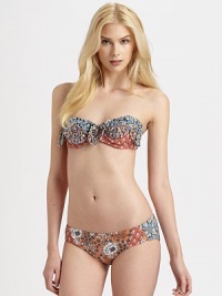 Prints charming, this lively, two-piece swim design features padded, underwire cups that offer phenomenal bust support.Contrast print, ruffle detail along topPadded, underwire cupsBack clasp closureStretch bottomFully lined86% nylon/14% lycraHand washImported of Italian fabric Prints charming, this lively, two-piece swim design features padded, underwire cups that offer phenomenal bust support.Contrast print, ruffle detail along topPadded, underwire cupsBack clasp closureStretch bottomFully lined86% nylon/14% lycraHand washImported of Italian fabric