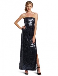 BCBGMAXAZRIA Women's Lela Strapless Sequined Long Gown